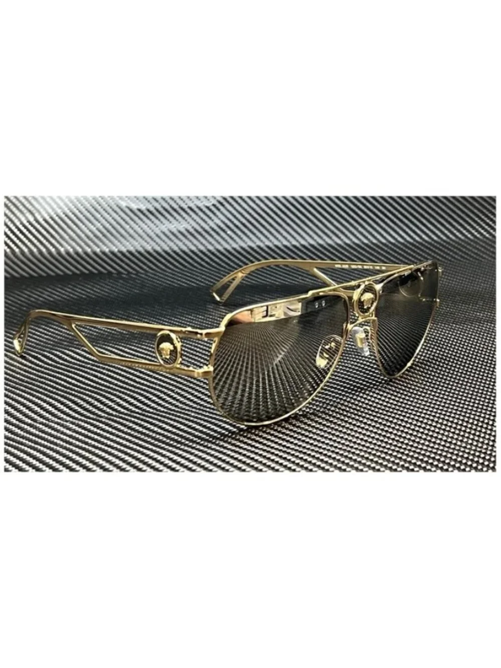 New Versace Men  Pale Gold Sunglasses  60- 15- 140